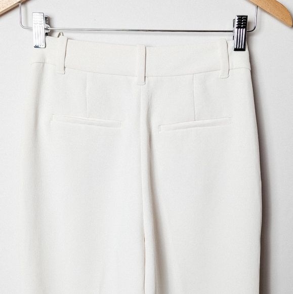 NEW WILFRED Effortless Pants White Pleated Wide Leg Crepe 0 Aritzia - Picture 12 of 15